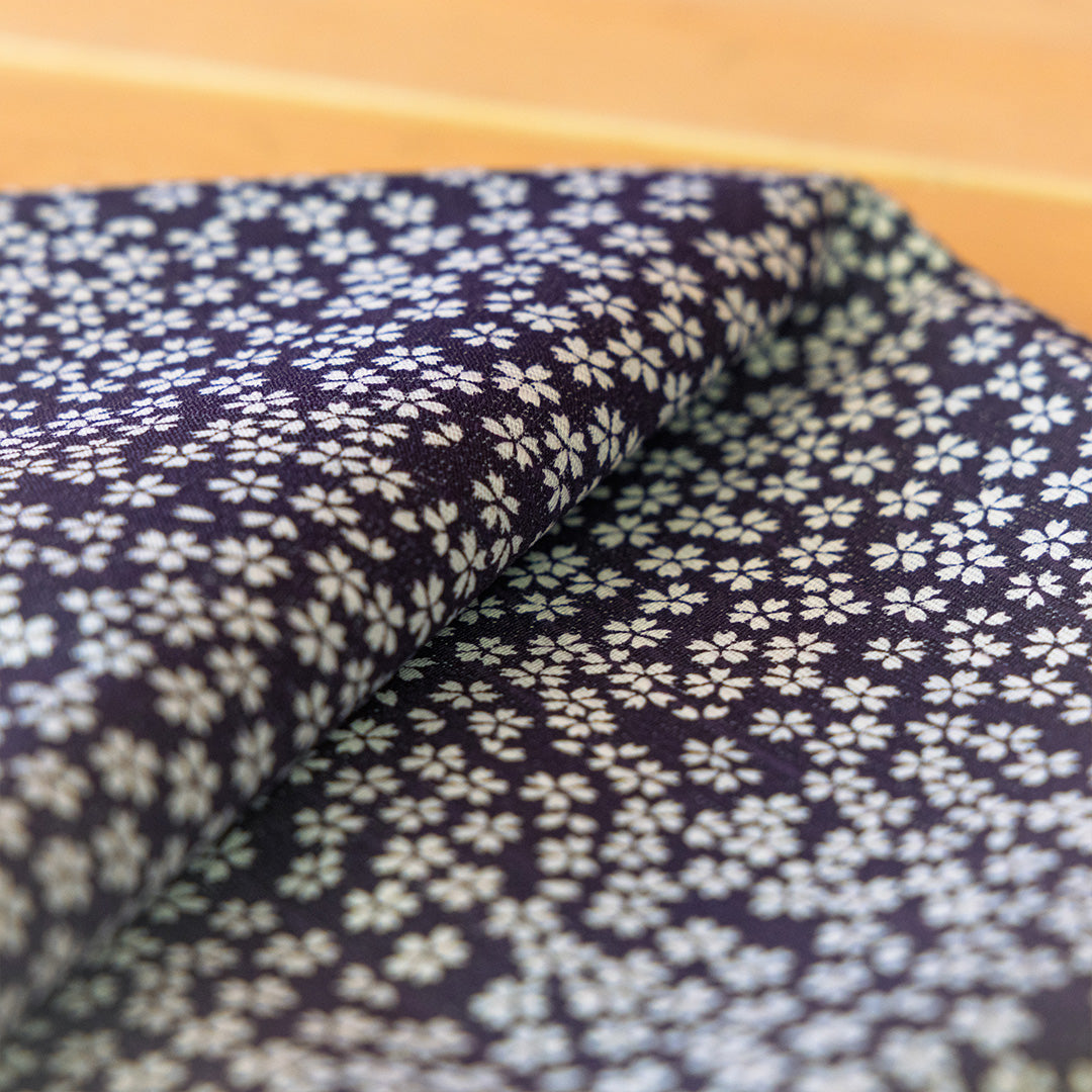 Double Sided Furoshiki 50cm | Asanoha Sakura Purple & Green