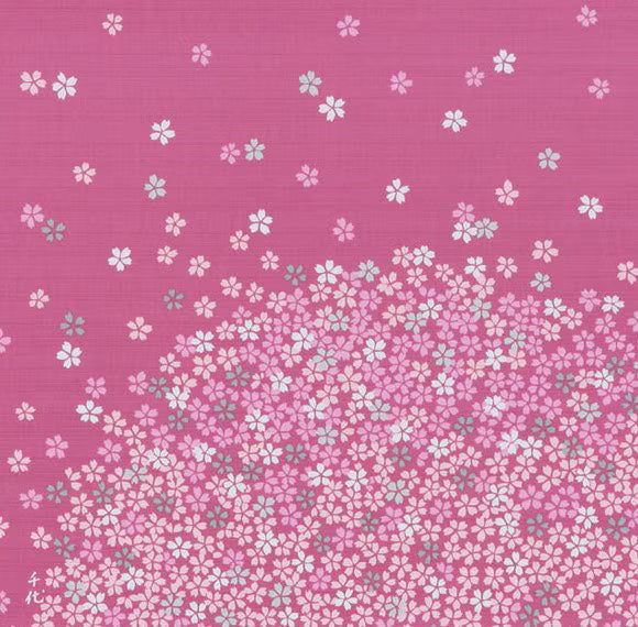Sakura Pink Polyester Furoshiki - Vibrant Cherry Blossom Wrap