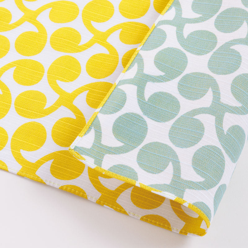 Isa Monyo Reversible Furoshiki 104cm | New Sprout Yellow & Green