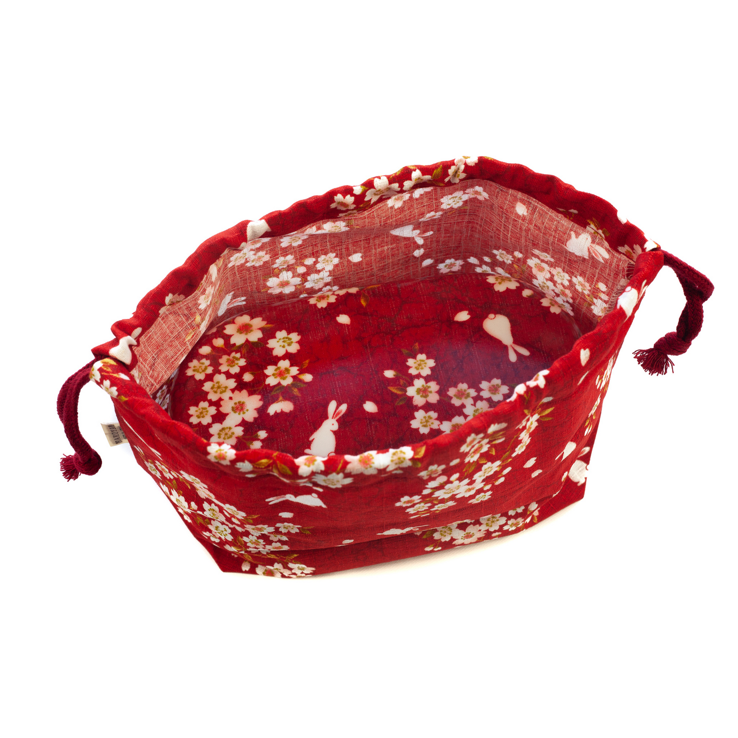 Sakura Rabbit Bento Bag | Red