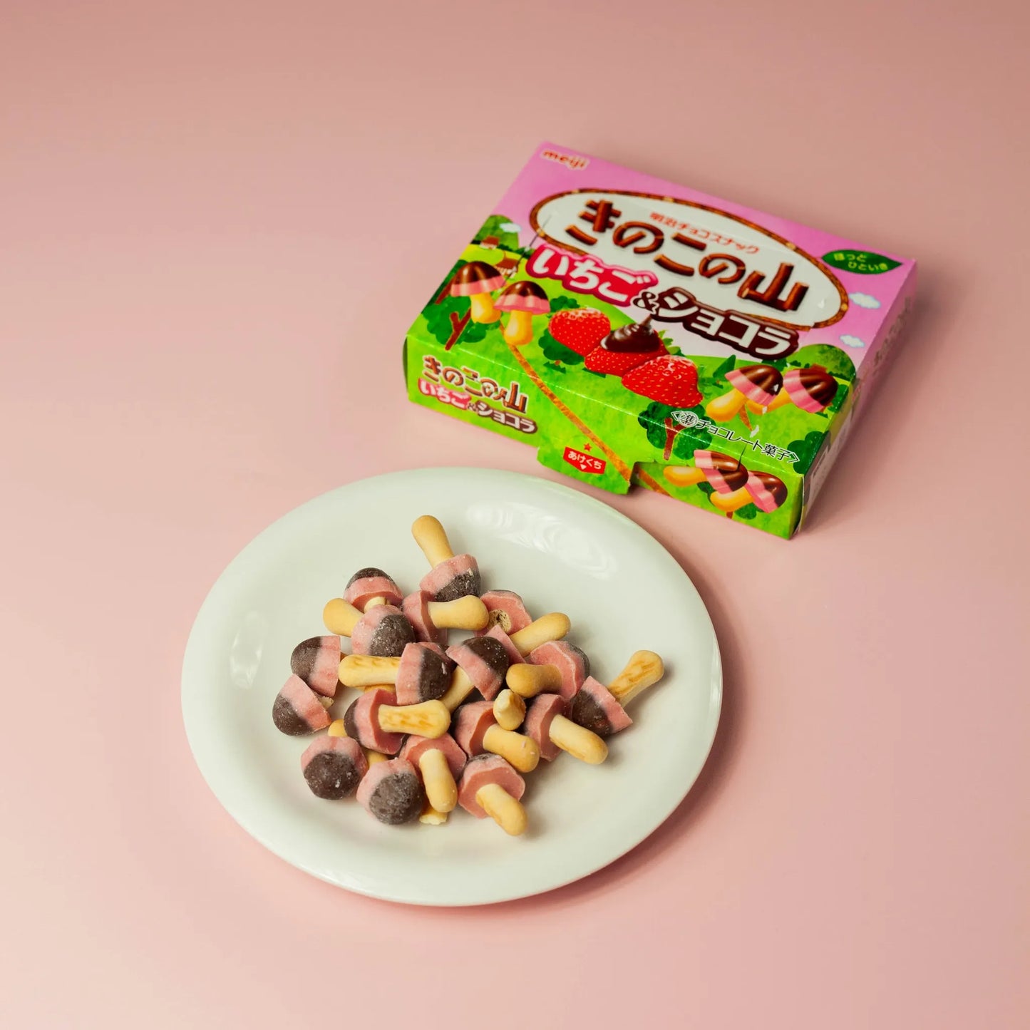 Galletas de fresa y chocolate Kinoko