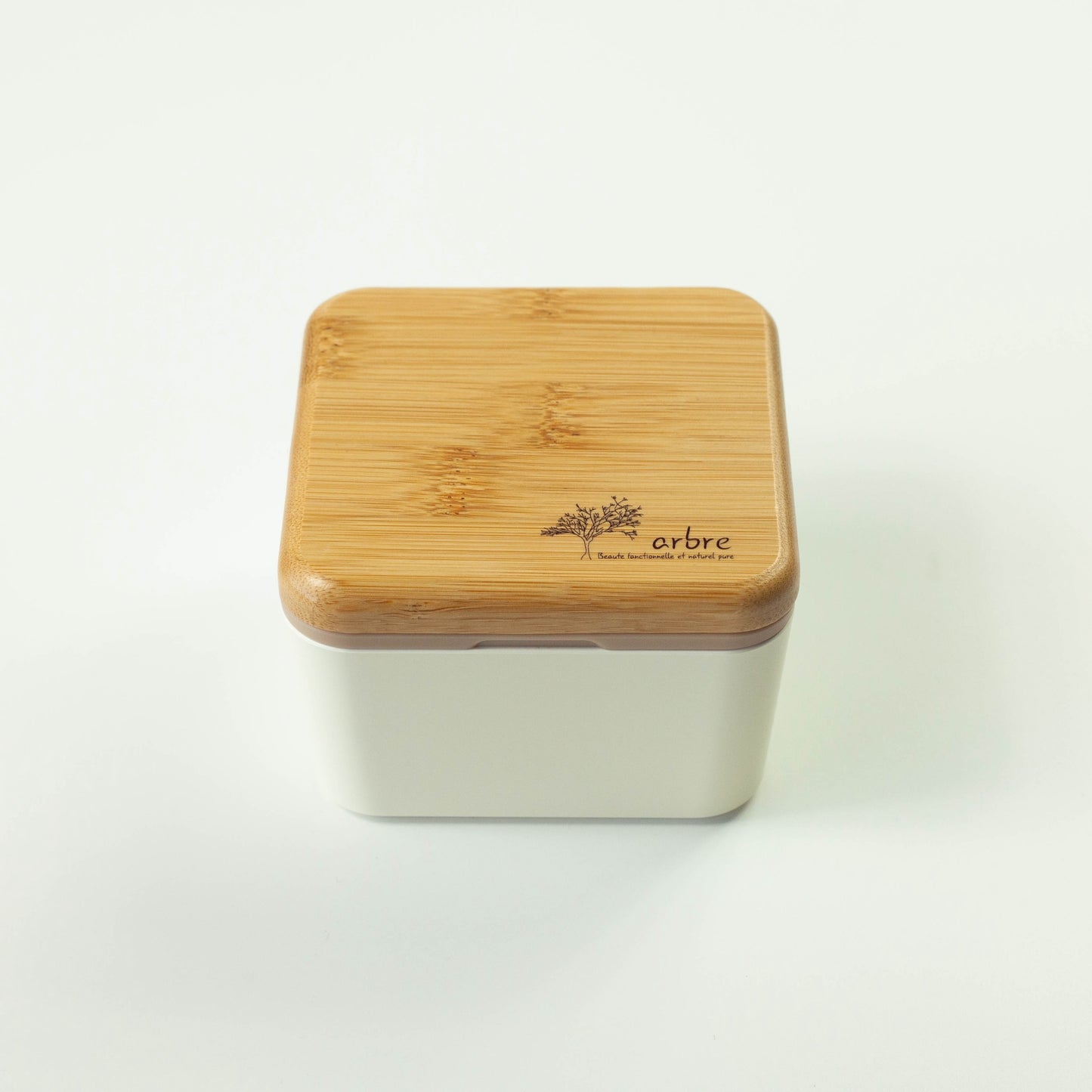 Arbre Compact Two-Tier Square Bento Box | Cream (600ml)