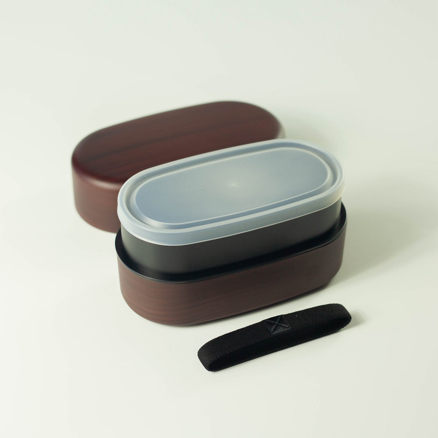 Two-tier Oval Lunch Box | Jumbo Mokume, 830ml