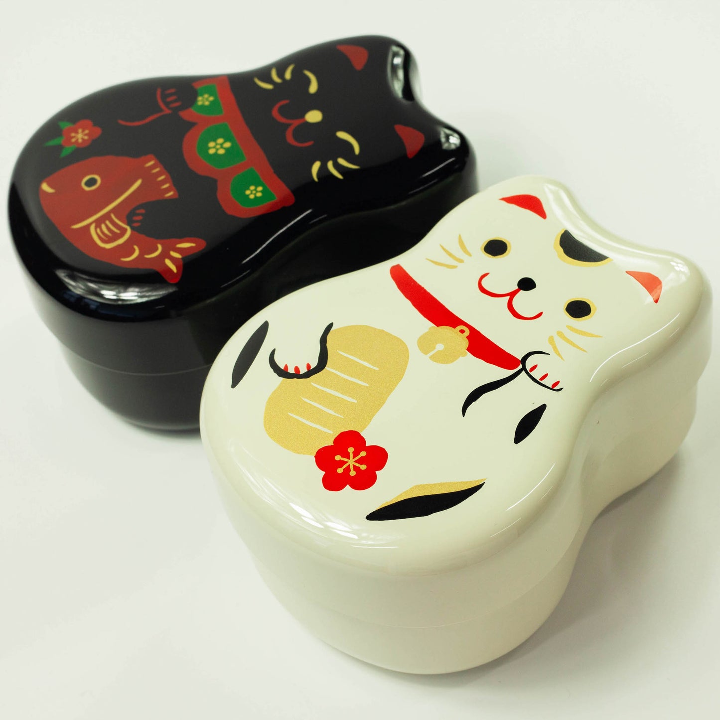 Maruko Cat Two Tier Bento Box | Black