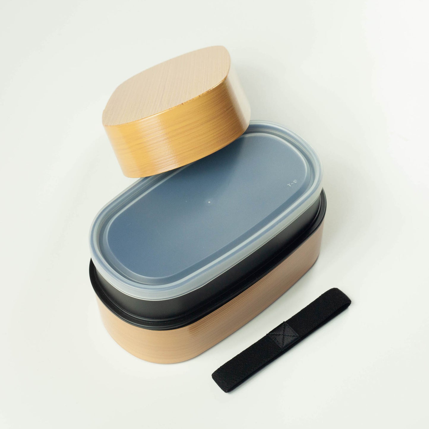 Nuri Wappa Holzfarbene Bento-Box | Helles Holz 900 ml