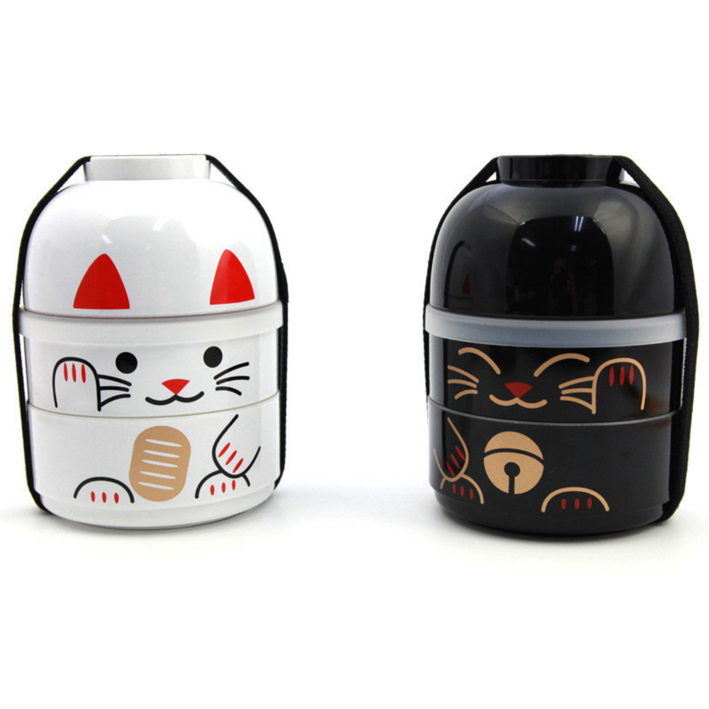 Kokeshi Bento | Maneki-Neko White 640mL