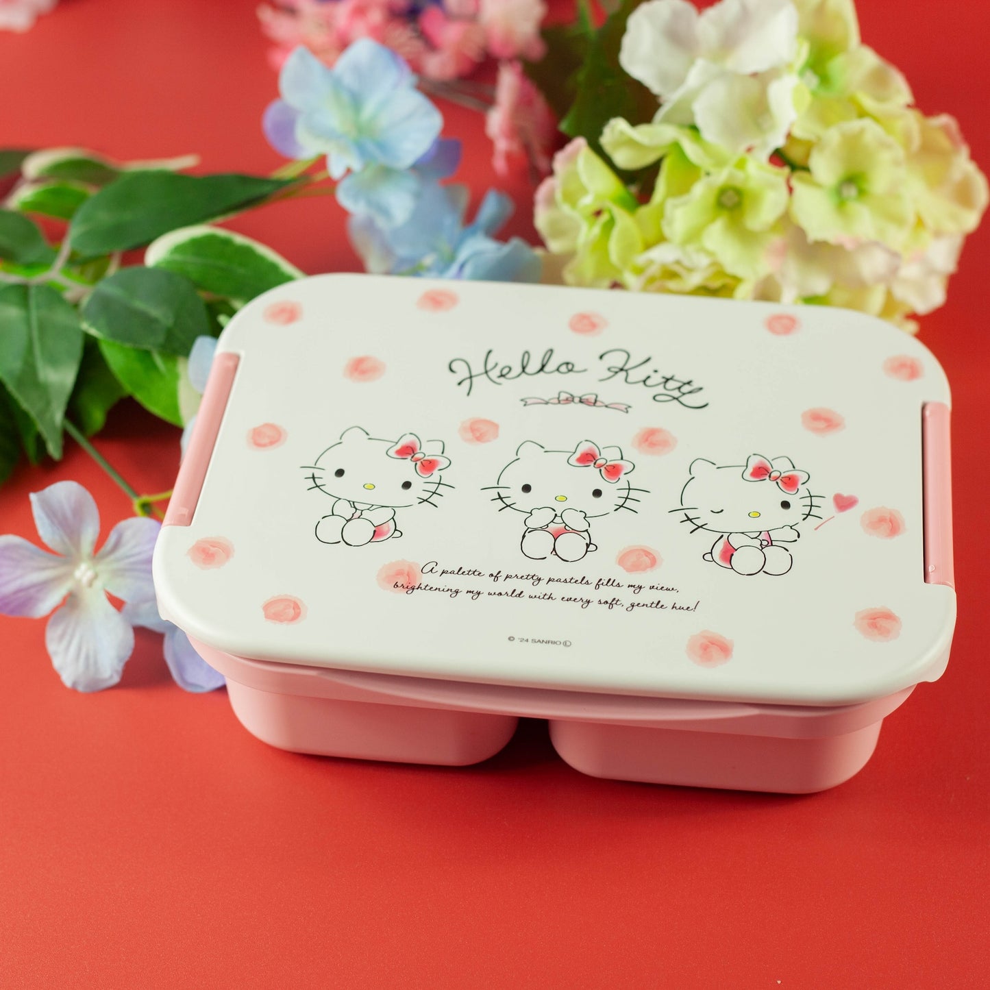 Bento de un piso de Hello Kitty | Acuarelas 900 ml