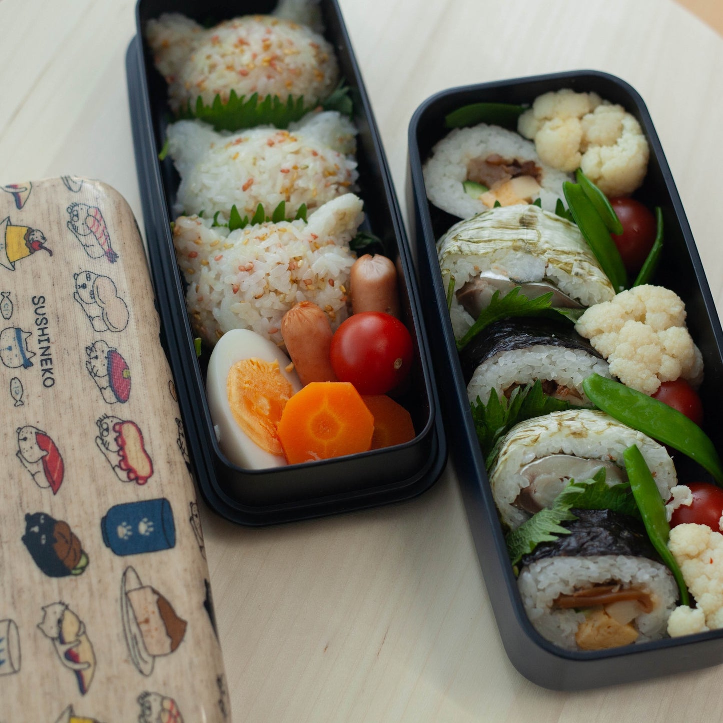 Original zweistöckige Bento-Box | Sushi Neko (950 ml)