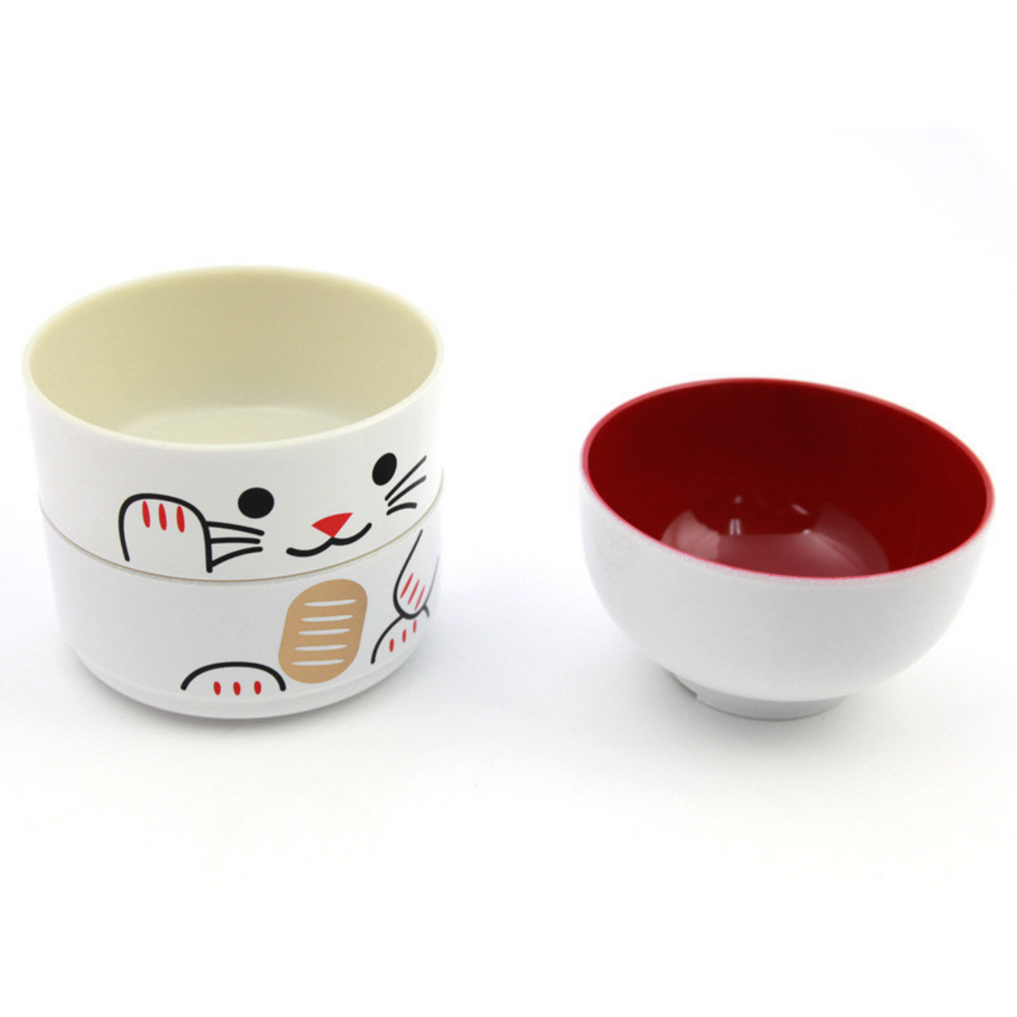 Kokeshi Bento | Maneki-Neko White 640mL