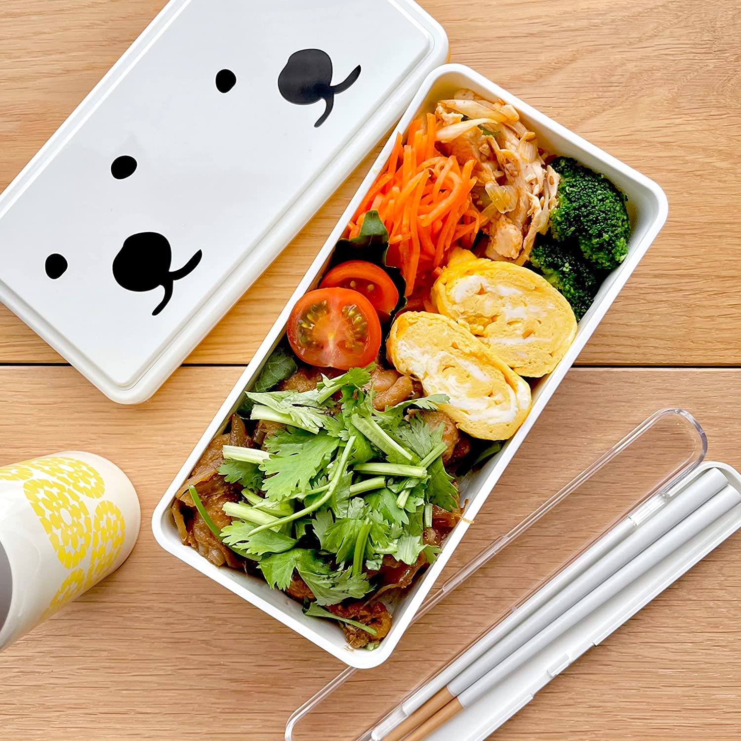 Bento Lunch Cold Gel Pack Long Slim Shape - Panda for Bear and pan
