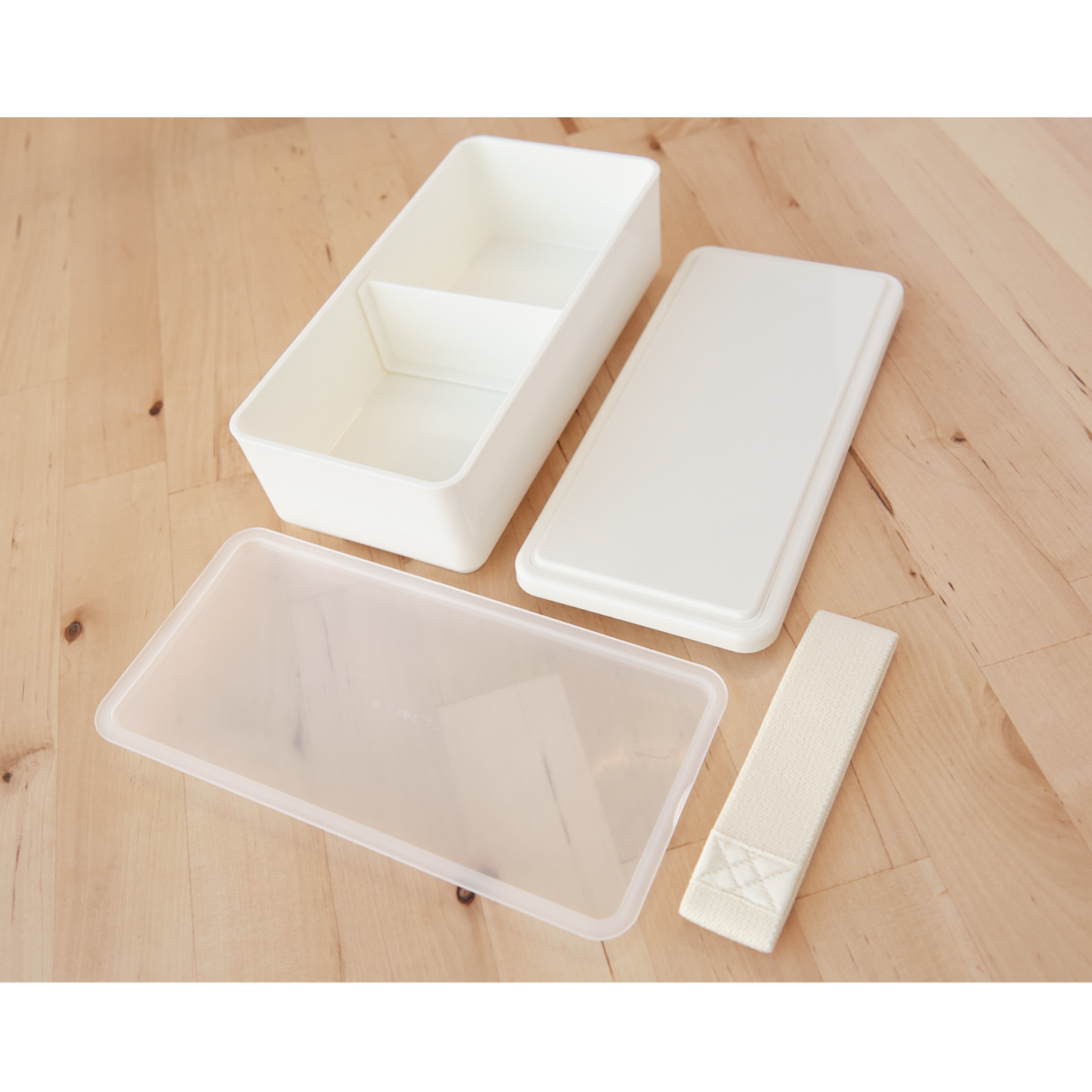 Gel-Cool Rectangle Bento Box | Milk White (500mL)