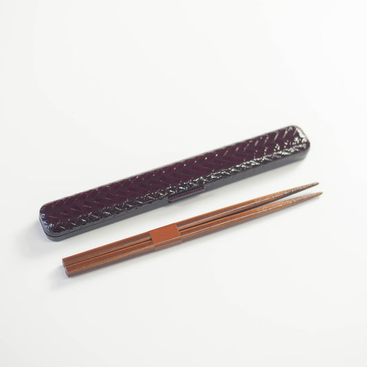 Ajiro Rectangle Chopsticks Set | Dark Brown 18cm