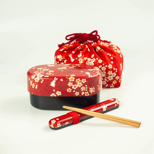 Sakura Rabbit Bento Bundle | Red