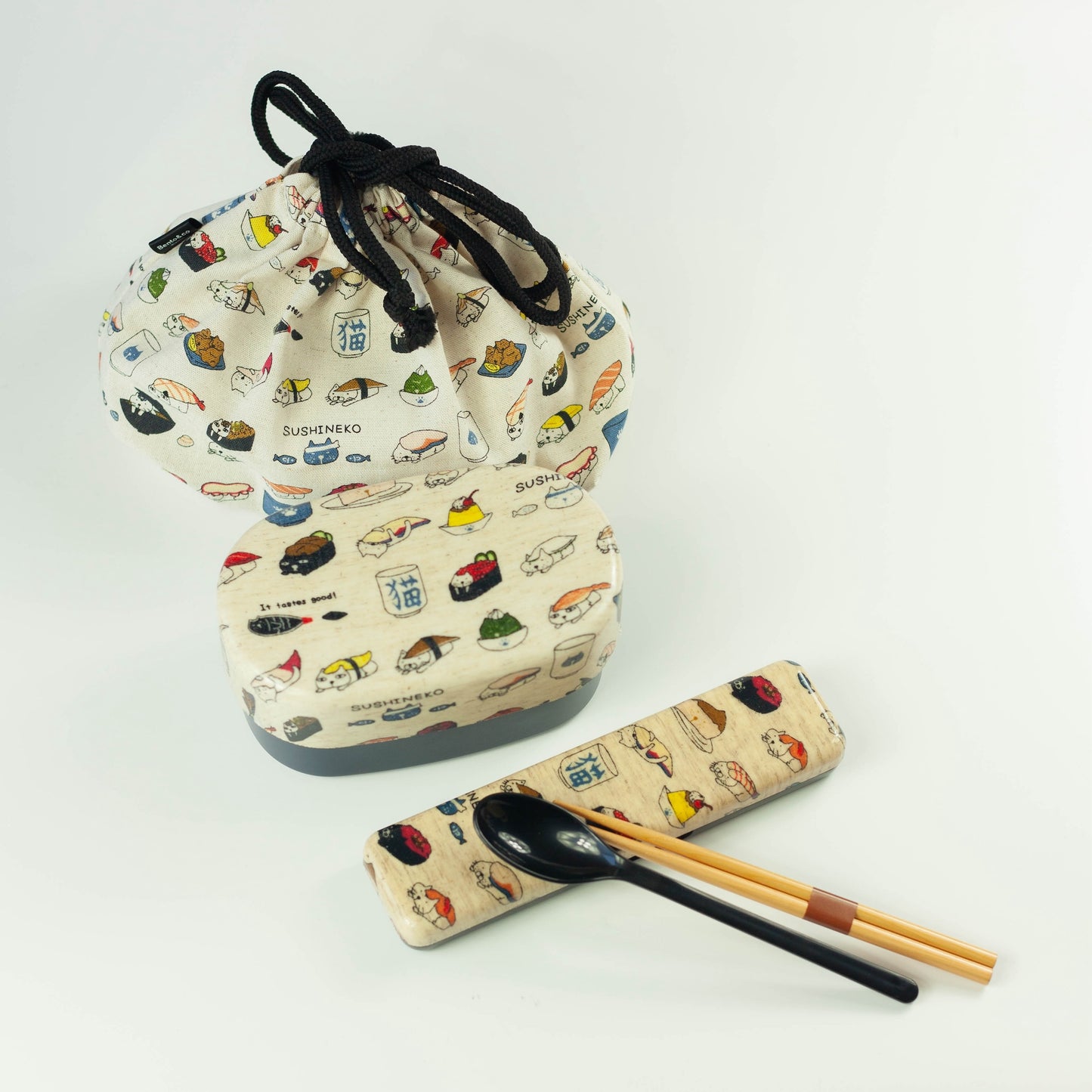 Original Two Tier Bento Bundle | Sushi Neko 570ml