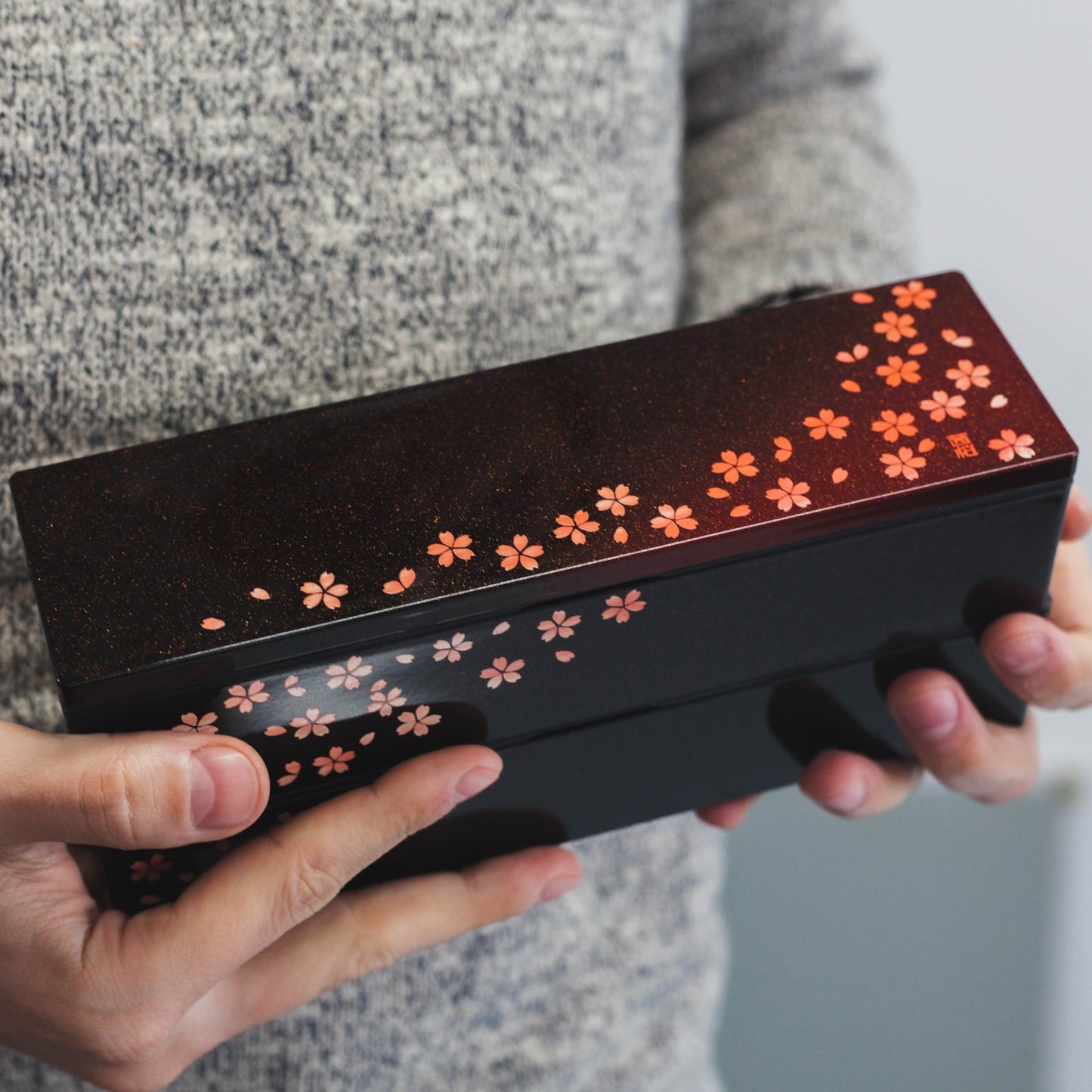Sakura Petals Two Tier Slim Bento Box | 840mL