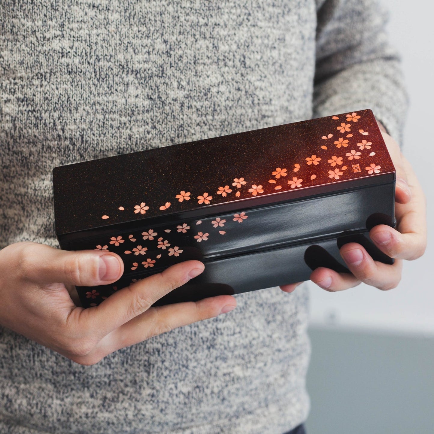 Sakura Petals Two Tier Slim Bento Box | 840mL