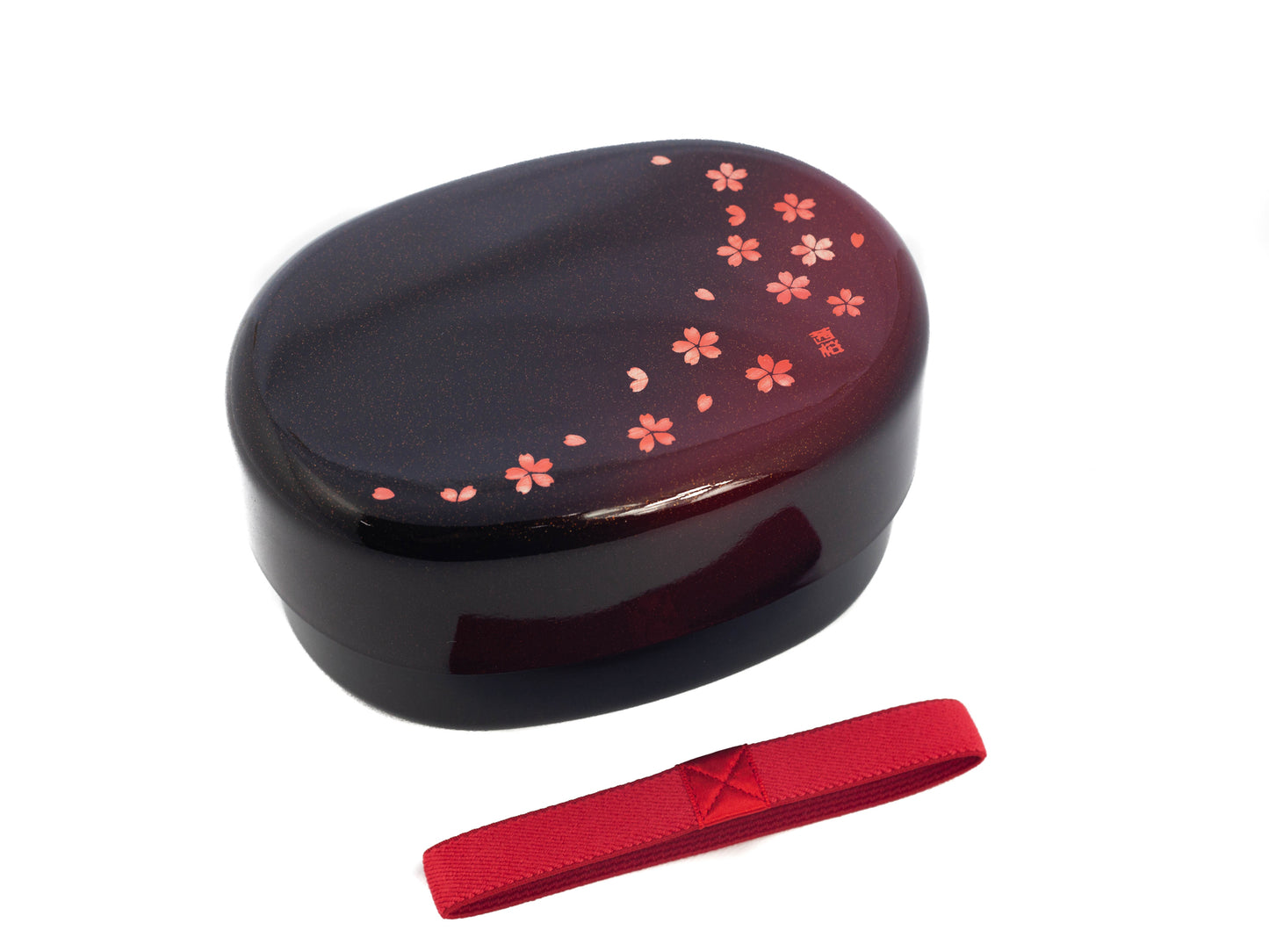 Caja Bento ovalada con pétalos de Sakura | 570ml