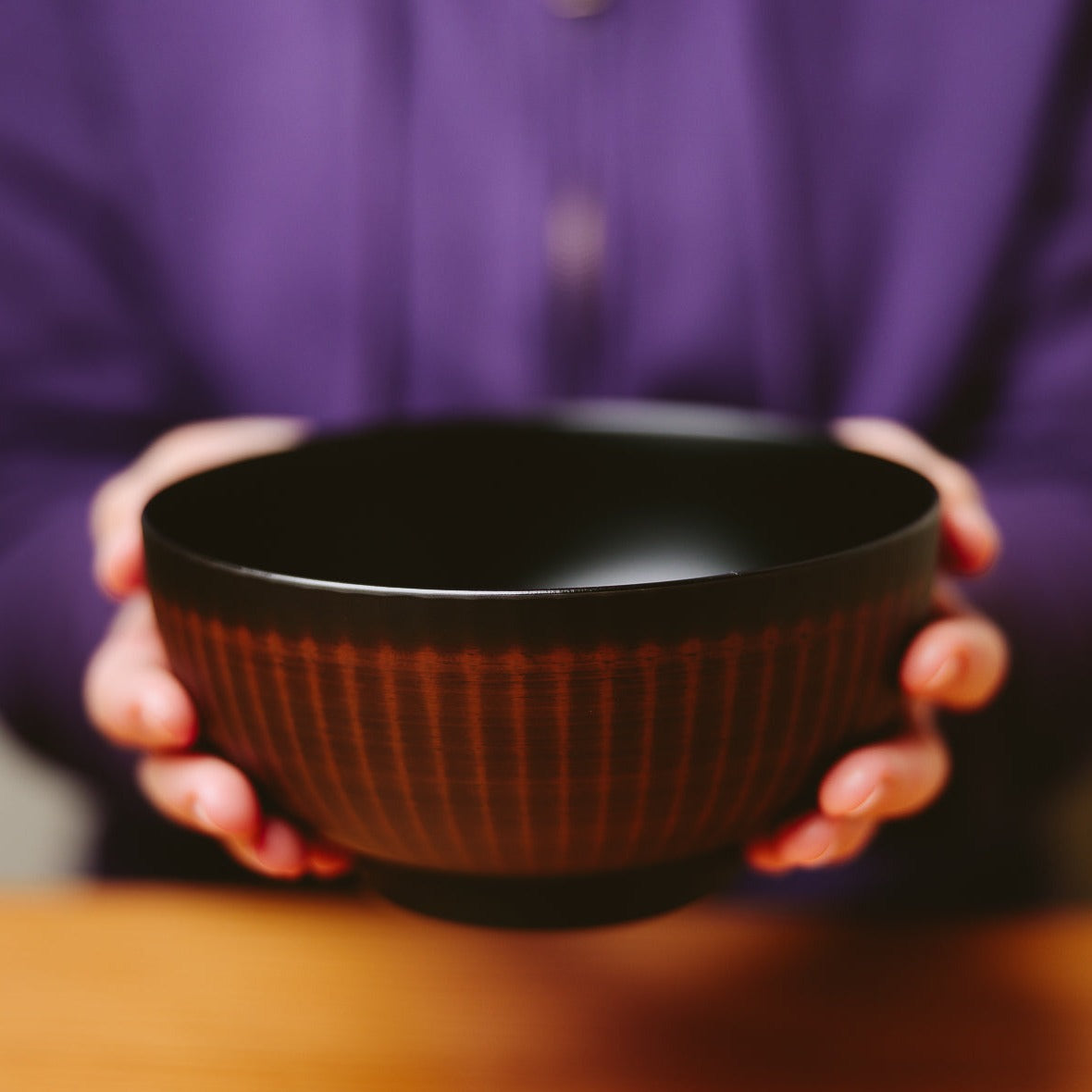 Dark Woodgrain Ramen Bowl Large (1000mL)