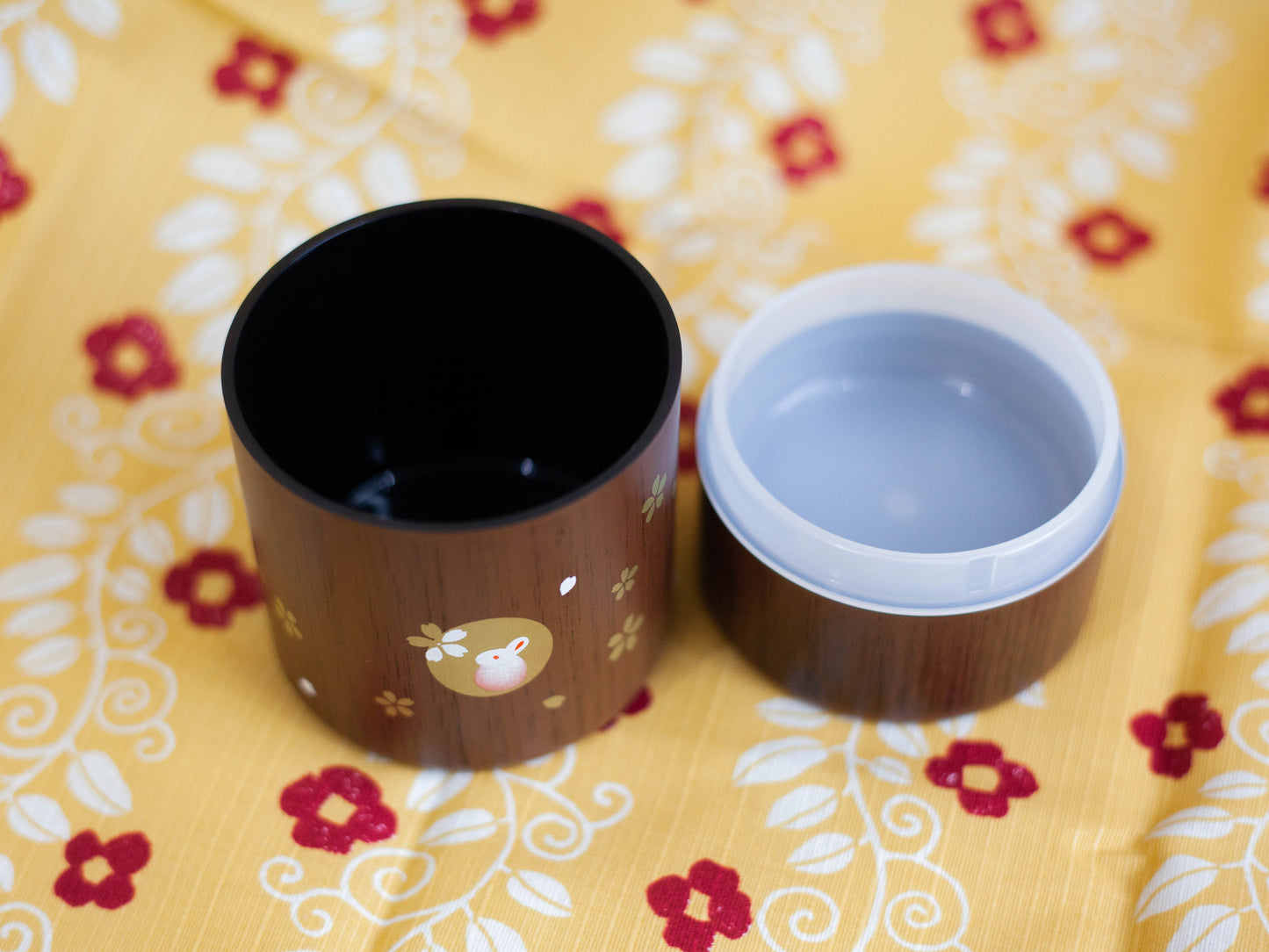 Usagi Woodgrain Tea Canister | Small (250mL)