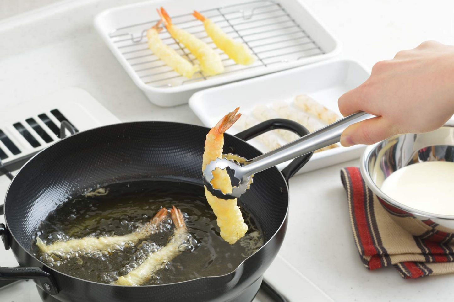 Pinzas para tempura de acero inoxidable