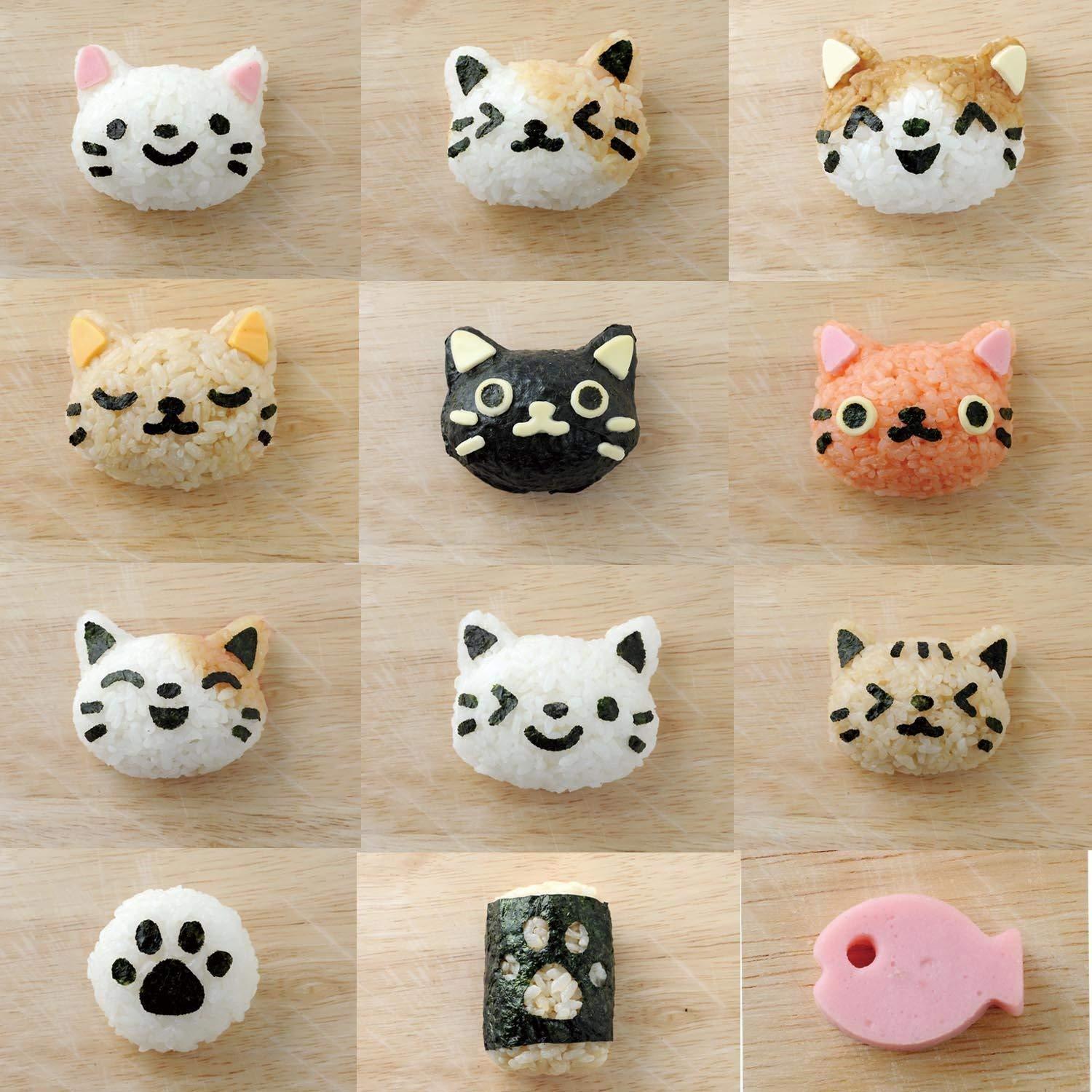 Set Neko Onigiri, Molde Bento, Cortadores, Bolas de arroz para gatos –  Bento&co