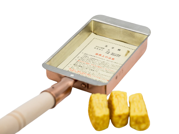 Kupferne Tamagoyaki-Pfanne im Kansai-Stil | 10,5 x 15 cm