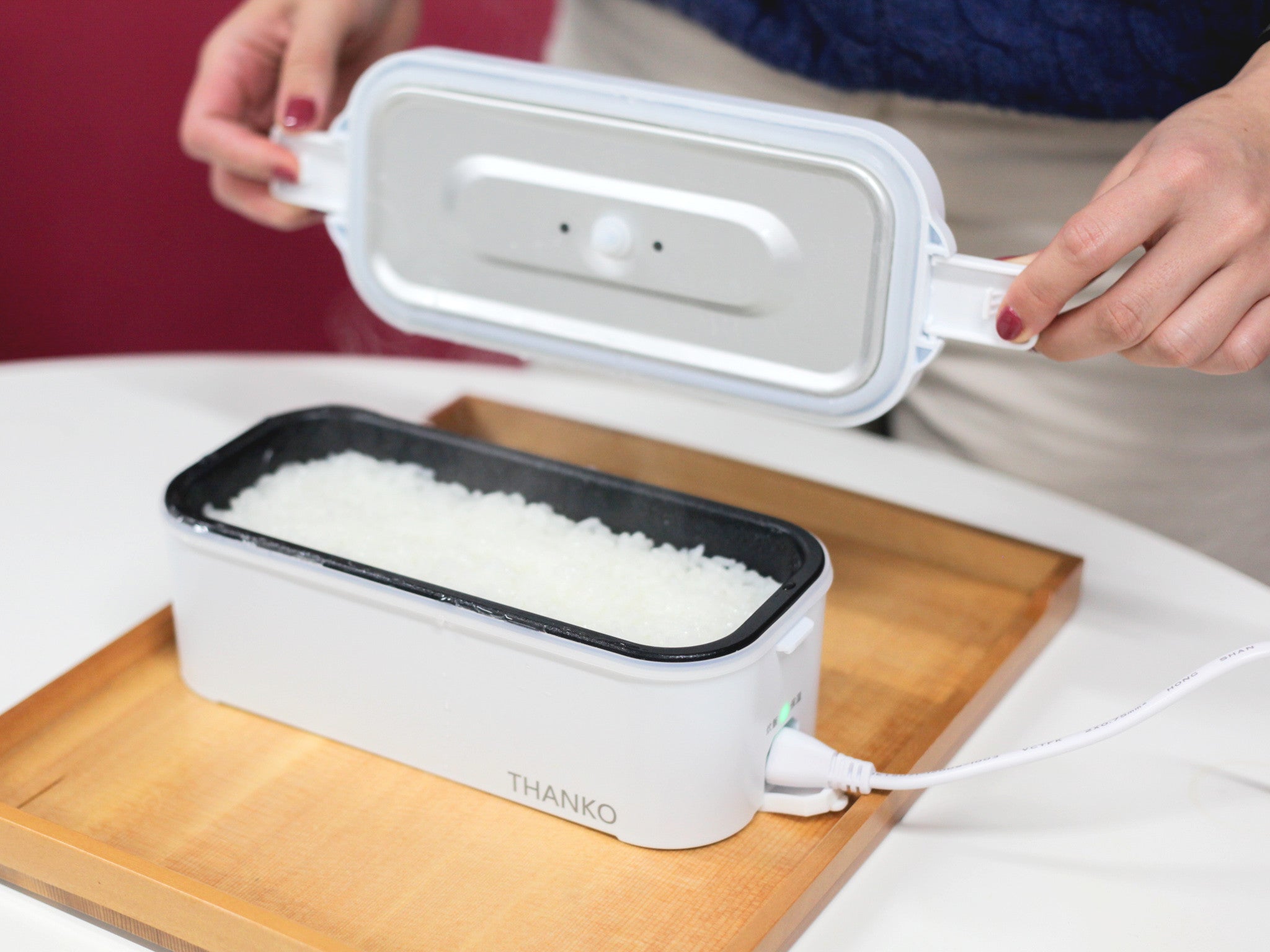 Thanko Ultra High Speed Lunch Box Rice Cooker for One personMADE TKFCLBRC Japan