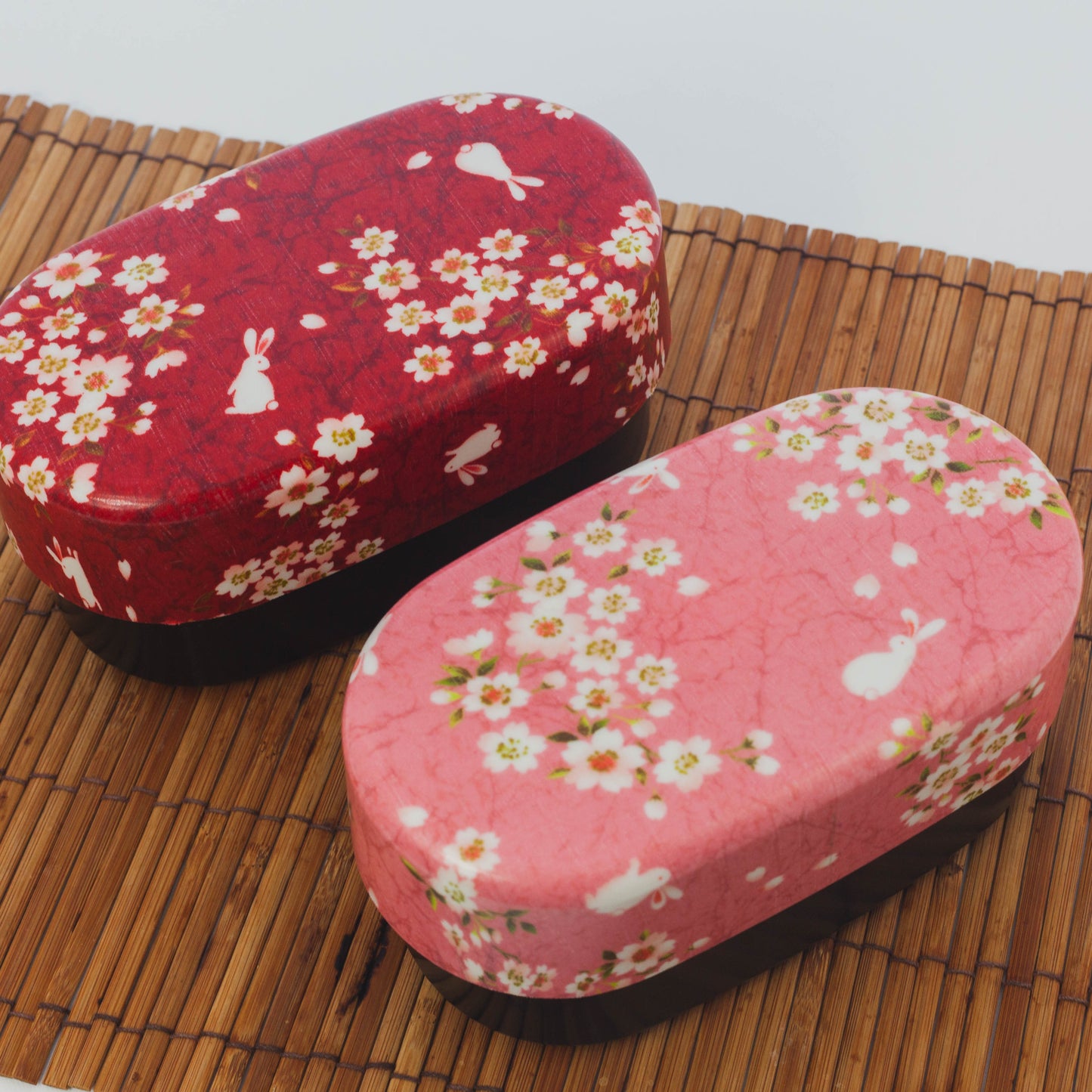 Sakura Rabbit Oval Bento Box 830ml | Pink