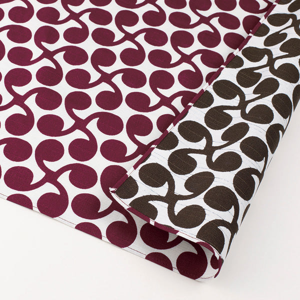Isa Monyo Reversible Furoshiki 104cm | Hoga Dunkelrot/Braun