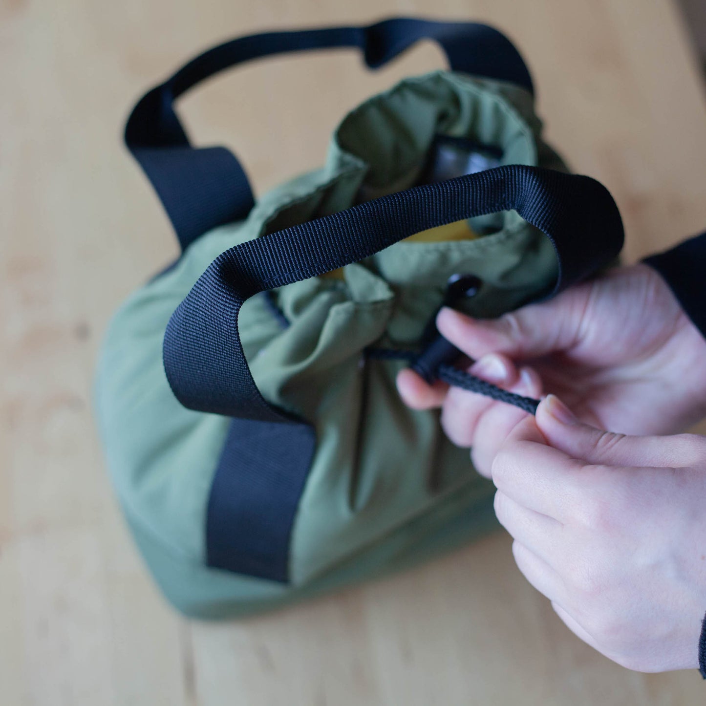 Kühltasche mit Kordelzug | Hellgrau