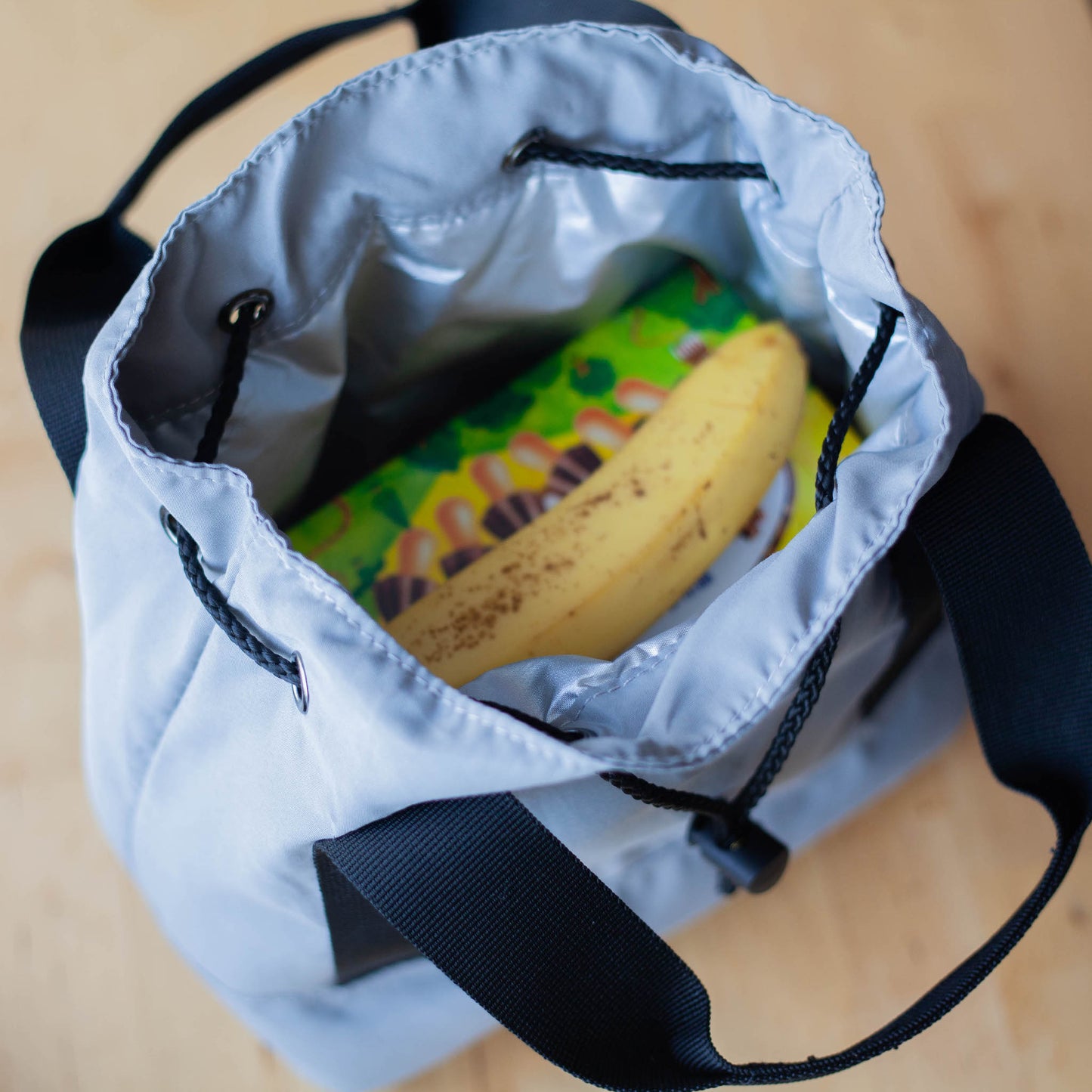 Kühltasche mit Kordelzug | Hellgrau