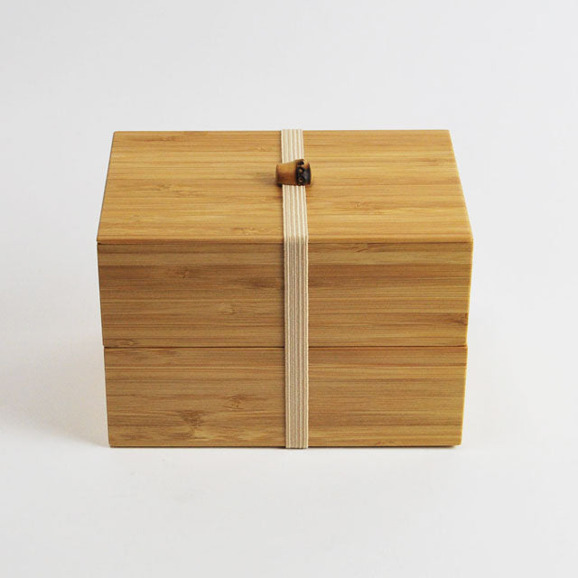 Handmade Japanese Double Layer Bento Box Set, Wooden Bento Box