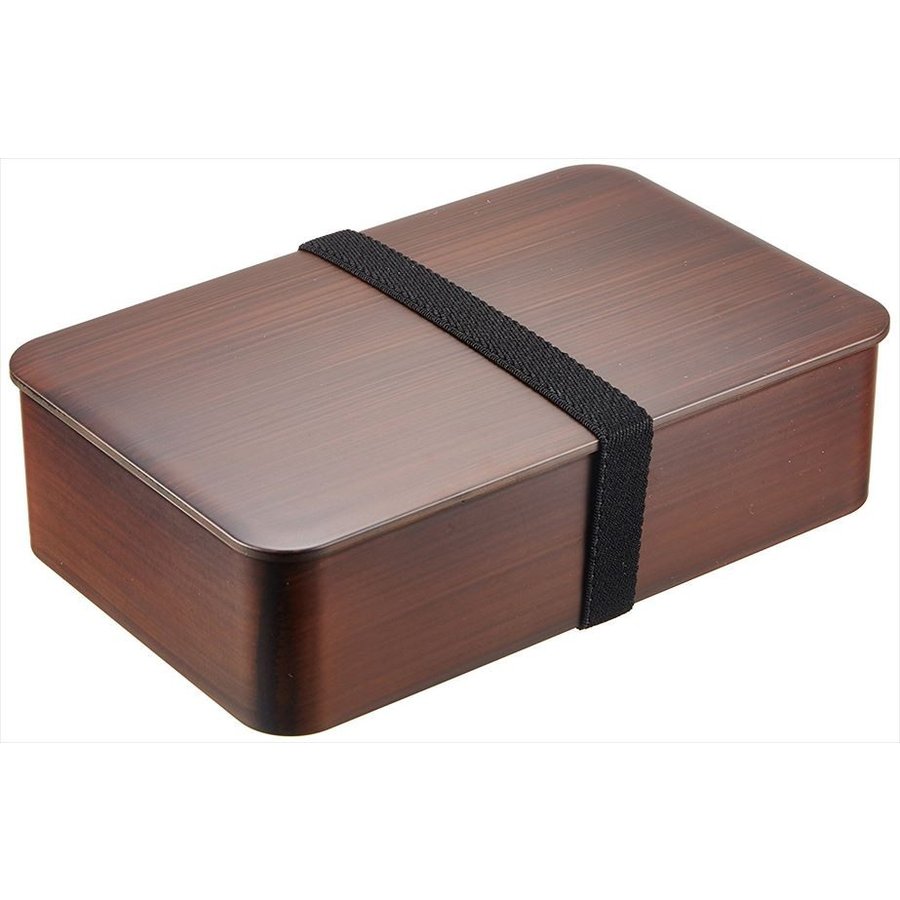 Bento Tek 41 oz Wood Grain and Black Buddha Box All-in-One