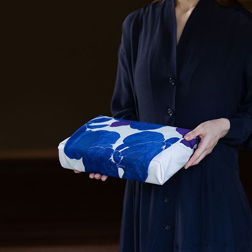 Koetsu Chirimen Furoshiki 70cm | Kaki Tsubata