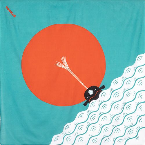 Cochae Musubi Furoshiki 100cm | Whale in the Morning Sun