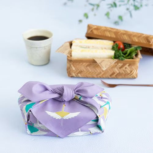 Hime Musubi Furoshiki 50cm | Tsuru (lila)