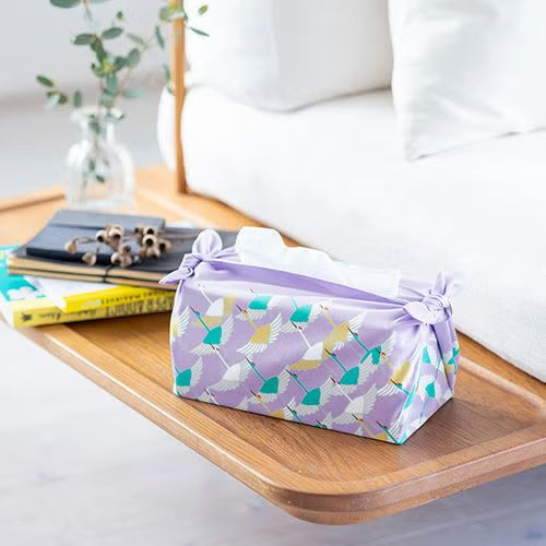 Hime Musubi Furoshiki 50cm | Tsuru (purple)