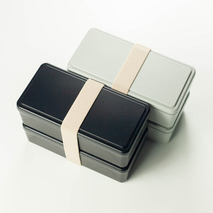 Bento rectangular de dos niveles con refrigeración por gel (1000 ml)