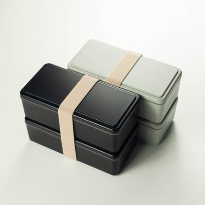Bento rectangular de dos niveles con refrigeración por gel (1000 ml)