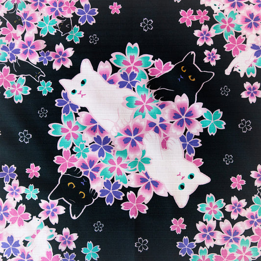 Evening Cats Furoshiki 50cm