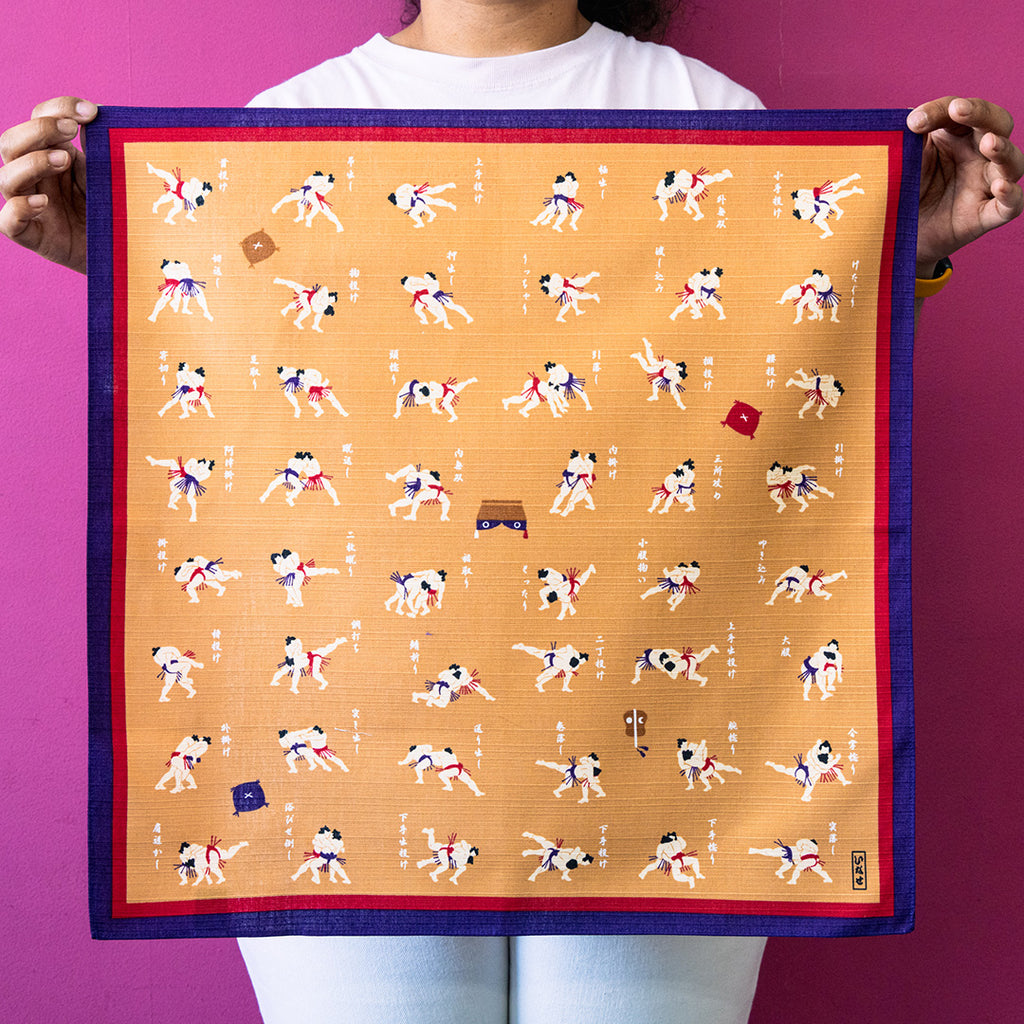 Furoshiki tradicional de 50 cm | Luchadores de sumo