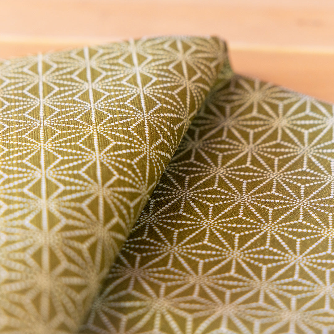 Double Sided Furoshiki 50cm | Asanoha Sakura (purple/green)