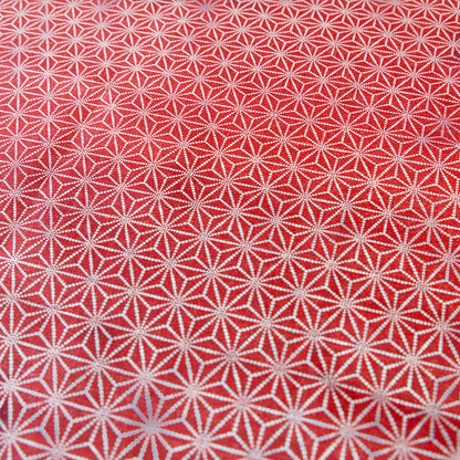 Double Sided Furoshiki 50cm | Asanoha Nami Navy & Red