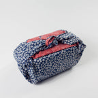 Double Sided Furoshiki 50cm | Asanoha Sakura (navy/red)
