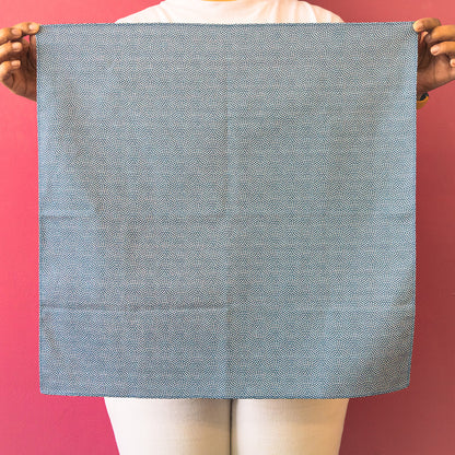 Double Sided Furoshiki 50cm | Asanoha Nami Navy & Red