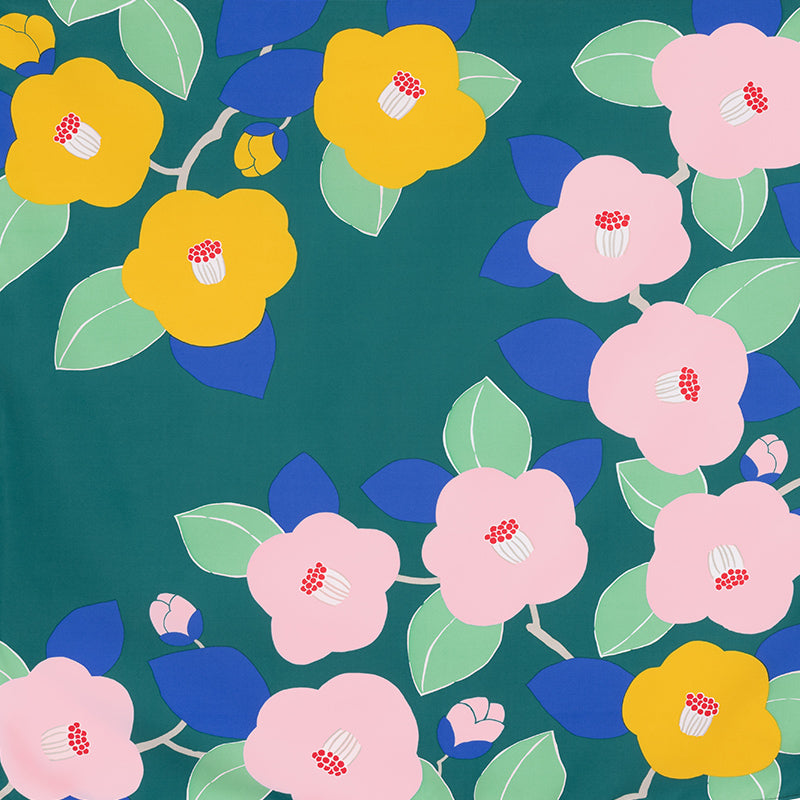 Furoshiki repelente al agua Aquadrop de 70 cm | Tsubaki (verde)