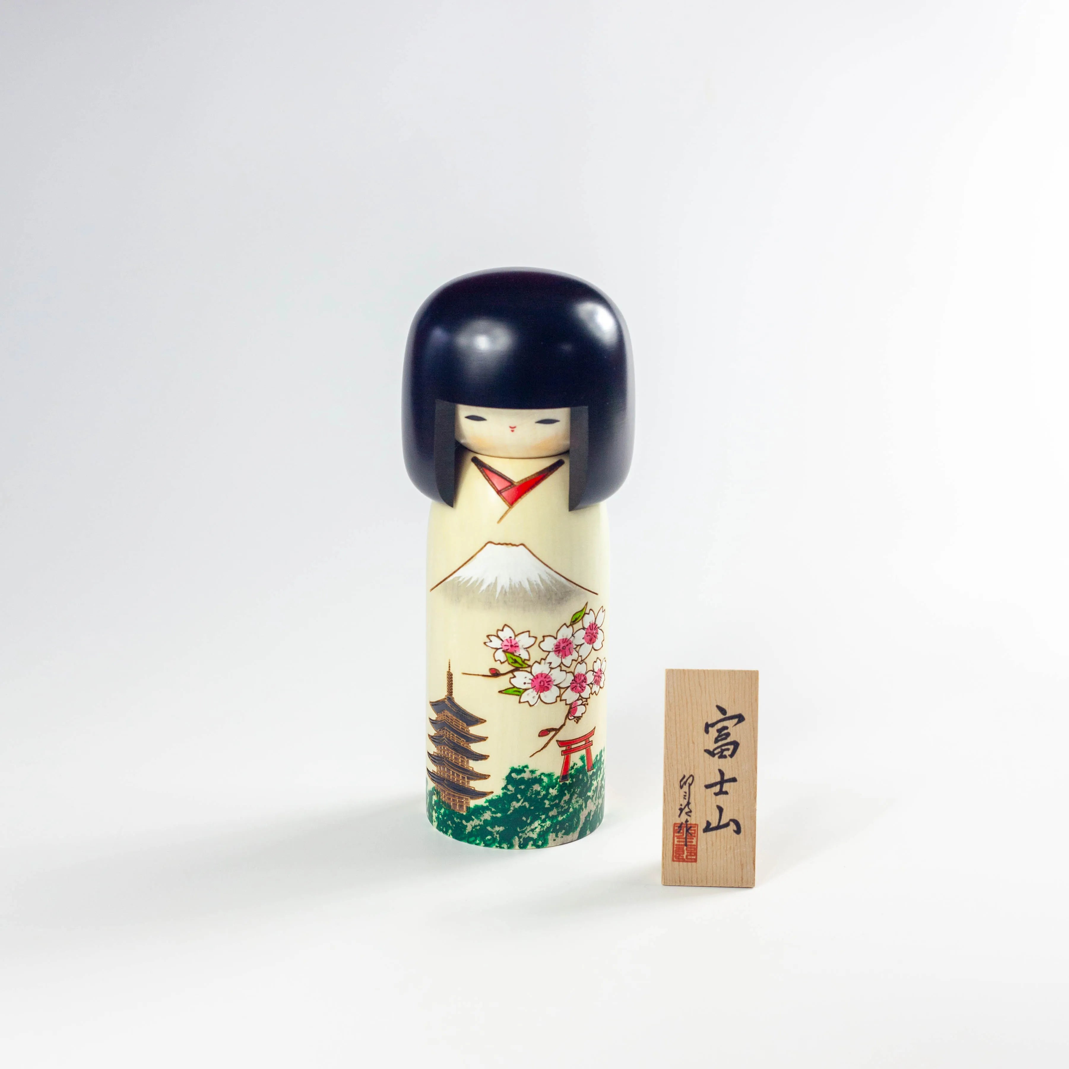 Muñeca de madera Kokeshi | Monte Fuji 