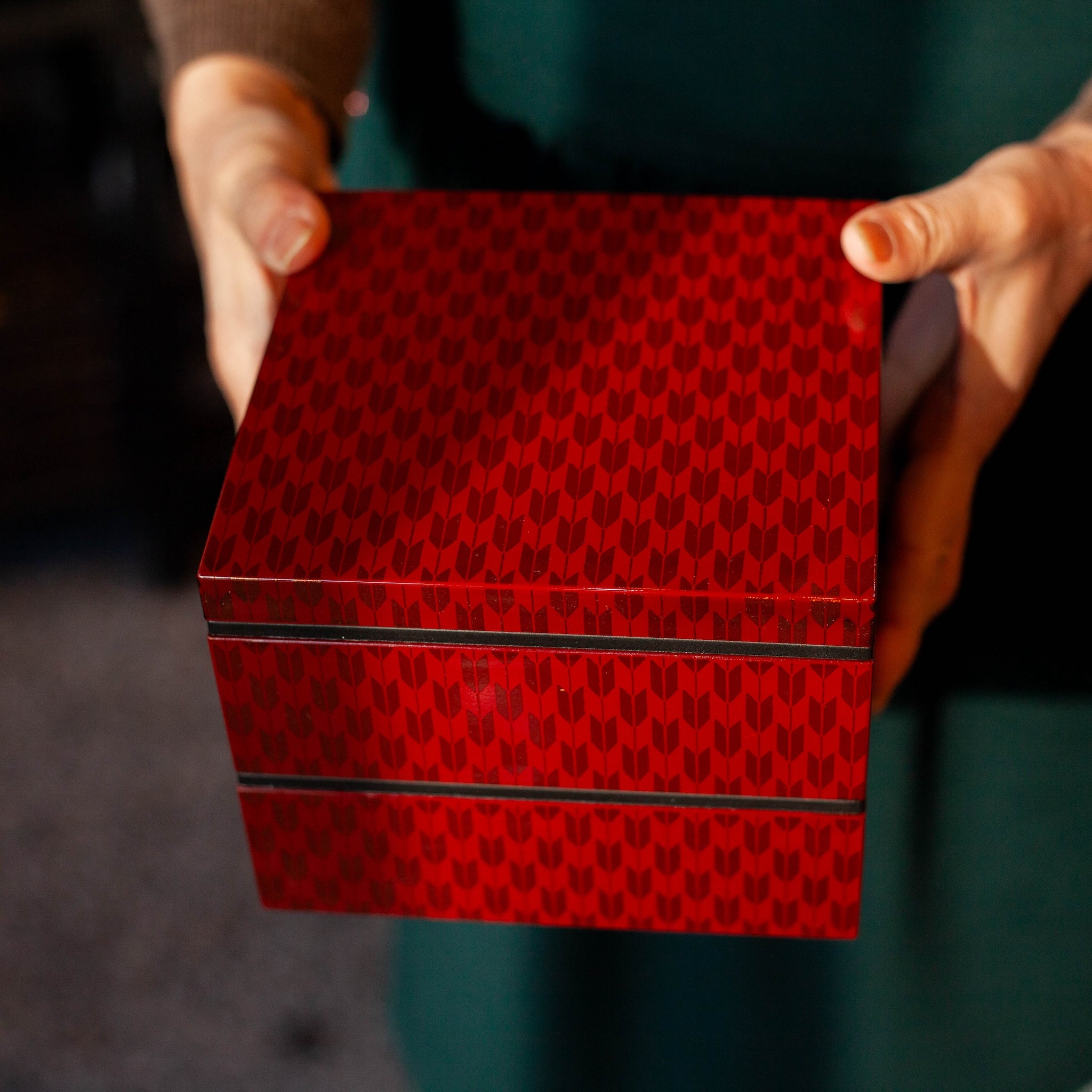 Wamon Picknick-Bento-Box mit japanischem Muster