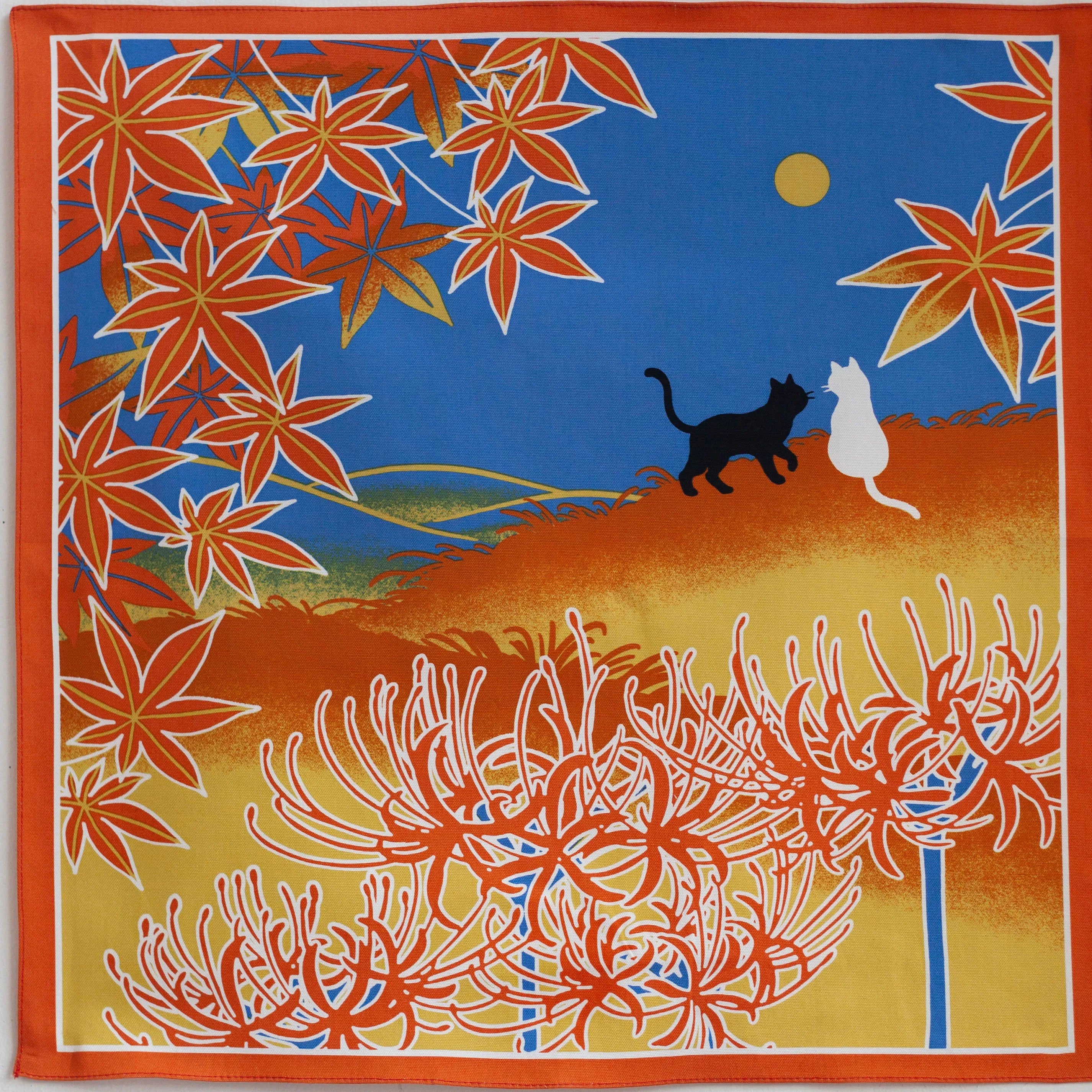 Shiki Neko Fall Furoshiki 50cm