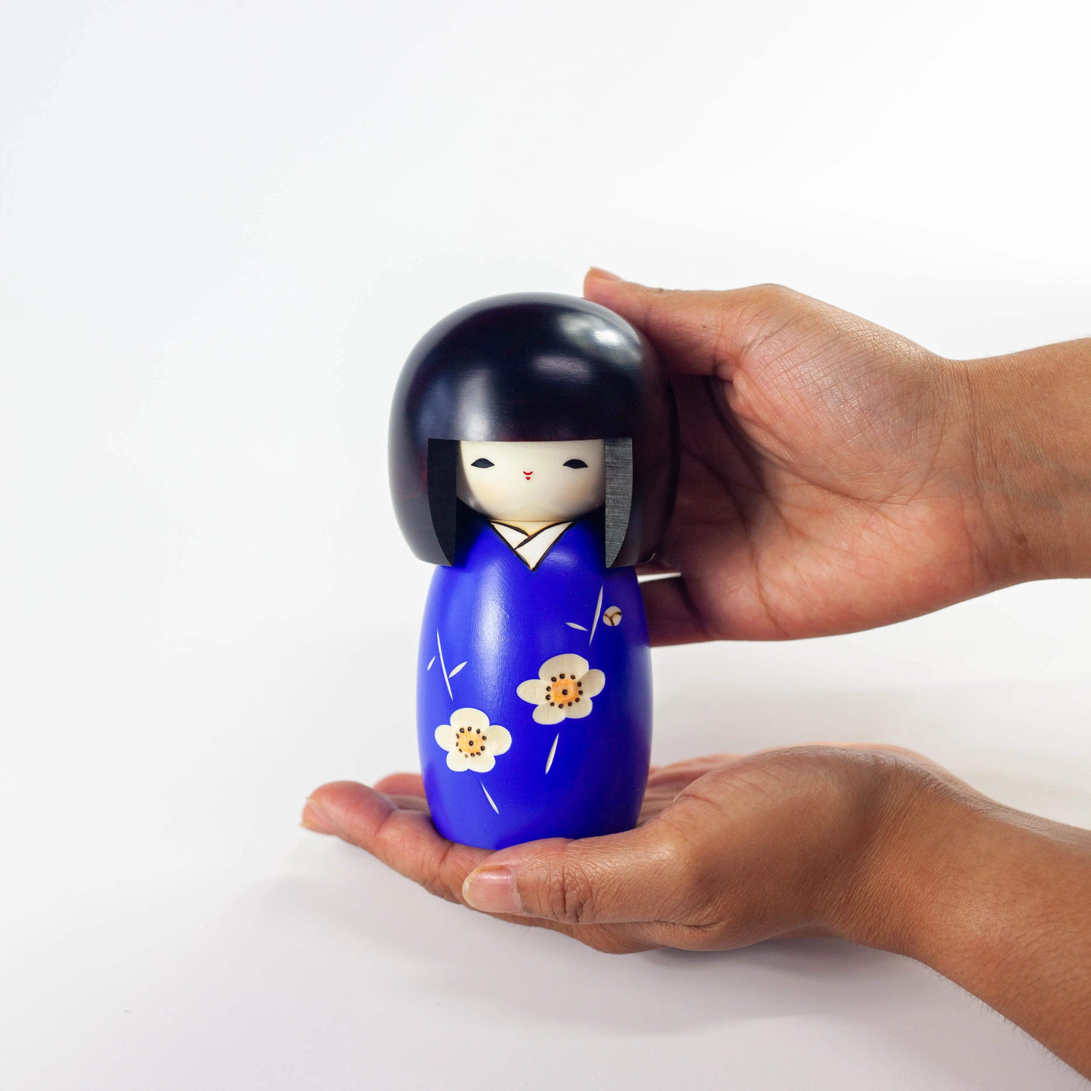 Kokeshi Wood Doll | Kaika (blue)